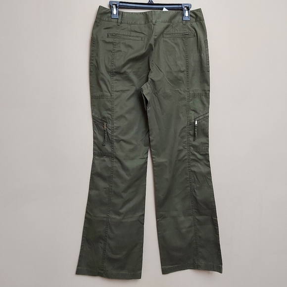 Ann Taylor Loft straight leg high waist cargo khaki pants - Picture 5 of 8